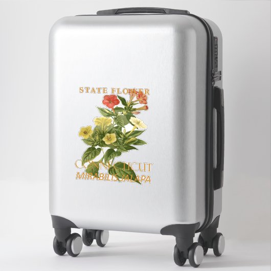 Connecticut Territory Flower Mirabilis jalapa Sticker (Koffer)