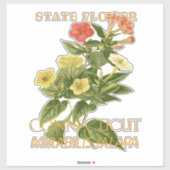 Connecticut Territory Flower Mirabilis jalapa Sticker (Vel)