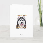 Connecticut Territory Hond Siberische Husky Feestdagen Kaart (Achterkant)
