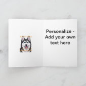 Connecticut Territory Hond Siberische Husky Feestdagen Kaart (Binnen)