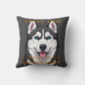 Connecticut Territory Hond Siberische Husky Kussen (Achterkant)