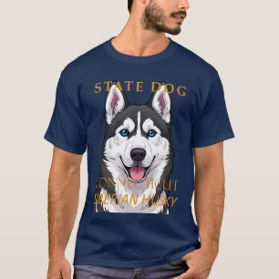 Connecticut Territory-hond Siberische Husky T-shirt