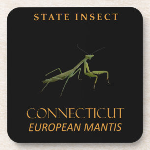 Connecticut Territory Insect De bidsprinkhaan Bier Onderzetter