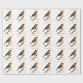 Connecticut Territory Vogel De Turdus Migratorious Cadeaupapier (Vlak)