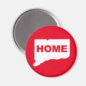 Connecticut Thuis Weg Van Staat Koelkastmagneet Magneet (Voorkant / Achterkant)