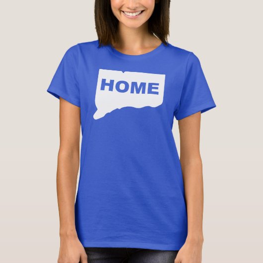 Connecticut Thuis Weg Van State T-Shirt Tees (Voorkant)