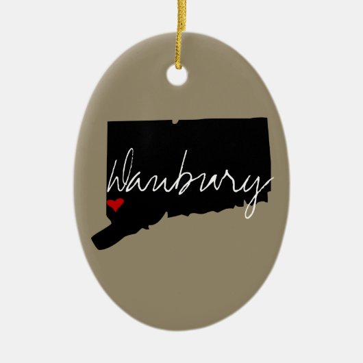 Connecticut Town Keramisch Ornament (Voorkant)