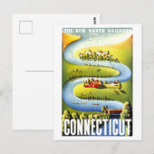  Connecticut Travel Poster Briefkaart (Voorkant / Achterkant)
