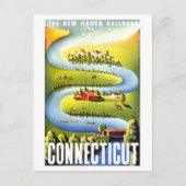  Connecticut Travel Poster Briefkaart (Voorkant)