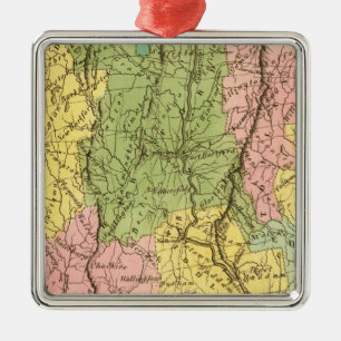 Connecticut US Metalen Ornament