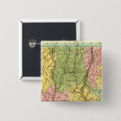 Connecticut US Vierkante Button 5,1 Cm (Voorkant /achterkant)