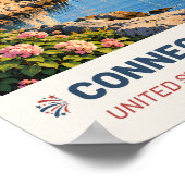 Connecticut USA – Oude Reisposter Poster (Hoek)