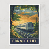 Connecticut USA Vintage Illustration Travel Briefkaart (Voorkant)
