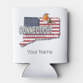 Connecticut Verenigde Staten retro state kaart Blikjeskoeler (Achterkant)
