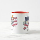 Connecticut Verenigde Staten retro state kaart  Mok (Midden)