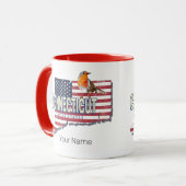 Connecticut Verenigde Staten retro state kaart  Mok (Voorkant links)