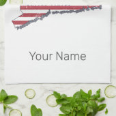 Connecticut Verenigde Staten retro state kaart  Theedoek (Gevouwen)