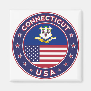 Connecticut, Verenigde Staten, T-shirt Connecticut Magneet