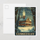 Connecticut Verenigde Staten Vintage Travel Briefkaart (Voorkant / Achterkant)