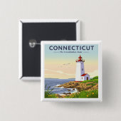  Connecticut Vierkante Button 5,1 Cm (Voorkant /achterkant)