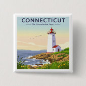  Connecticut Vierkante Button 5,1 Cm (Voorkant)