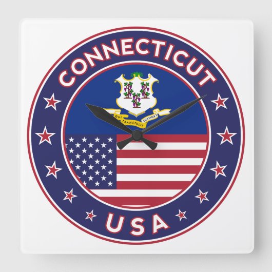 Connecticut Vierkante Klok (Voorkant)