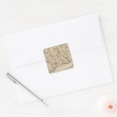 Connecticut Vierkante Sticker (Envelop)