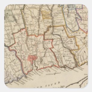 Connecticut Vierkante Sticker