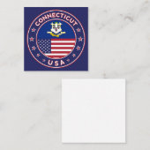 Connecticut Vierkante Visitekaartje (Voorkant / Achterkant)