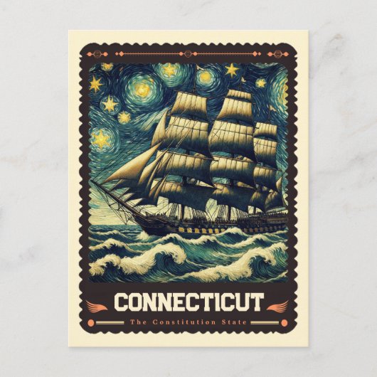 Connecticut | Vincent van Gogh geïnspireerd Briefkaart (Voorkant)