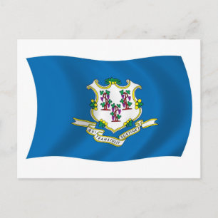 Connecticut Vlag Ansichtkaart Briefkaart