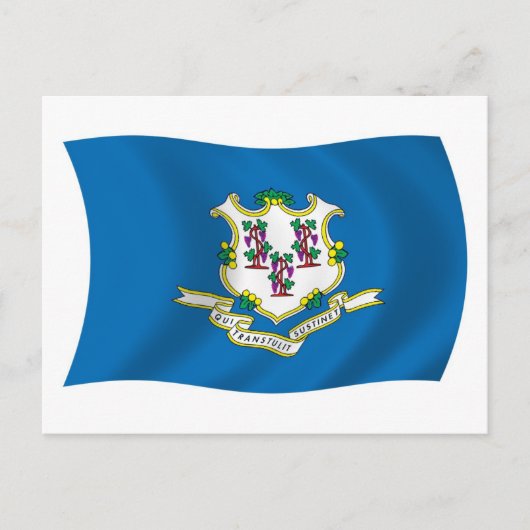 Connecticut Vlag Ansichtkaart Briefkaart (Voorkant)