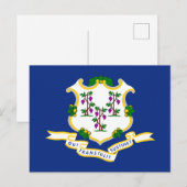 Connecticut-vlag Briefkaart (Voorkant / Achterkant)