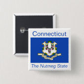 Connecticut Vlag Button (Voorkant /achterkant)