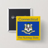 Connecticut Vlag Button (Voorkant /achterkant)