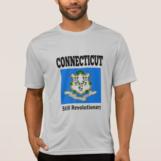 Connecticut vlag en motto t-shirt (Voorkant)