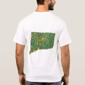 Connecticut Vlag + Kaart T-shirt (Achterkant)