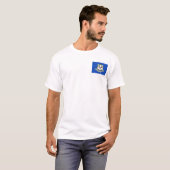 Connecticut Vlag + Kaart T-shirt (Voorkant volledig)