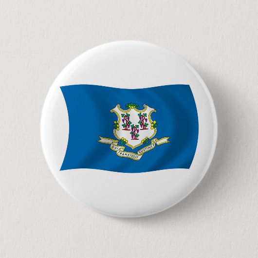 Connecticut Vlag Knop Ronde Button 5,7 Cm (Voorkant)