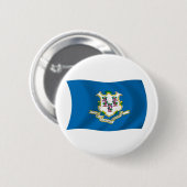 Connecticut Vlag Knop Ronde Button 5,7 Cm (Voorkant /achterkant)