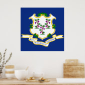 Connecticut-vlag Poster (Keuken)
