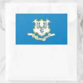 Connecticut-vlag Rechthoekige Sticker (Tas)