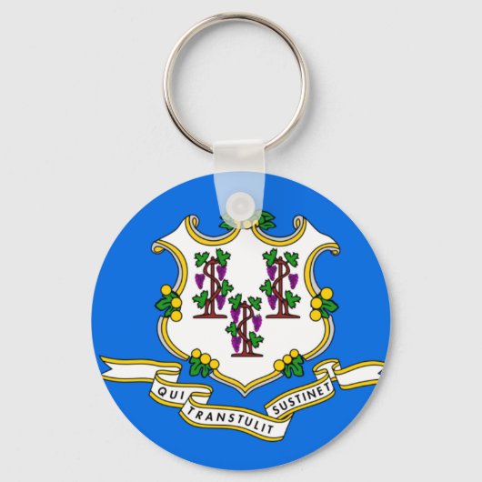 Connecticut-vlag Sleutelhanger (Voorkant)