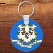 Connecticut-vlag Sleutelhanger (Voorkant)