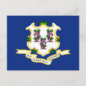 Connecticut Vlag, Vlag van Connecticut Briefkaart (Voorkant)