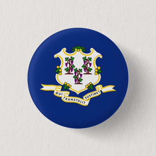 Connecticut Vlag, Vlag van Connecticut Ronde Button 3,2 Cm (Voorkant)
