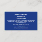 Connecticut Vlag, Vlag van Connecticut Visitekaartje (Achterkant)