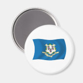 Connecticut Vlagmagneet Magneet (Voorkant / Achterkant)