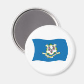 Connecticut Vlagmagneet Magneet (Voorkant / Achterkant)