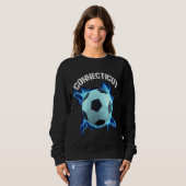 Connecticut Voetbal Retro Trui (Voorkant volledig)